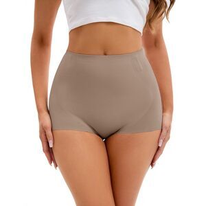 High-Waisted Briefs Tummy Control Butt Lifter Control Panties Khaki